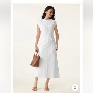 OGL Breezy Easy Crewneck Zippered Midi Dress